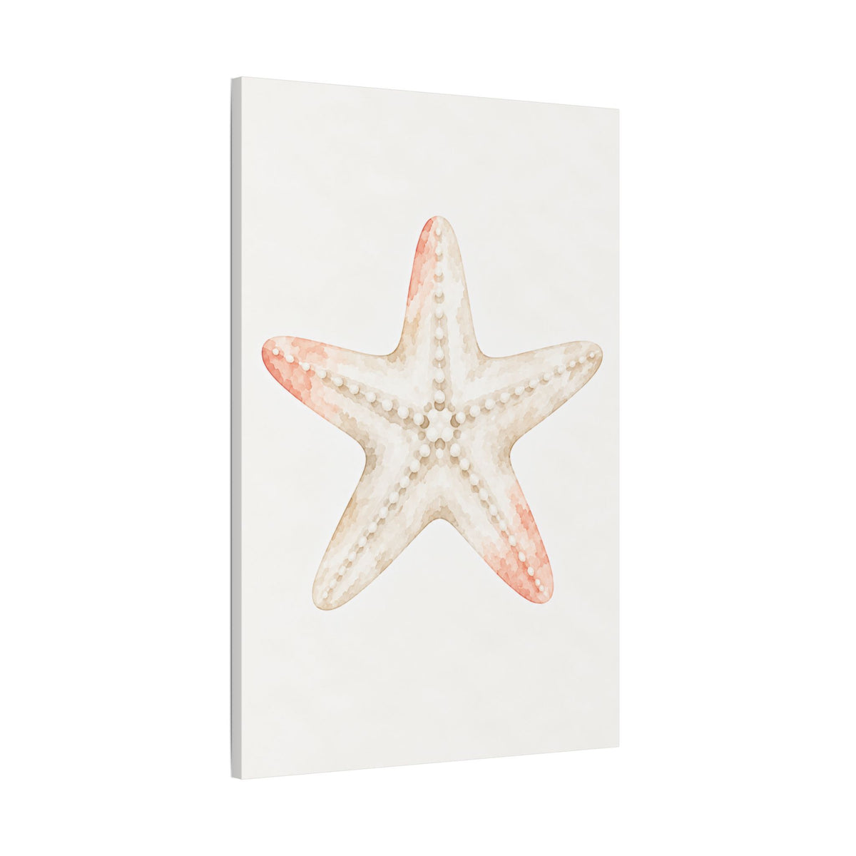 Watercolor Starfish Satin Canvas
