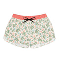 Sea Turtle Print Women's Casual Shorts — Tropical Floral Beach Lounge Shorts