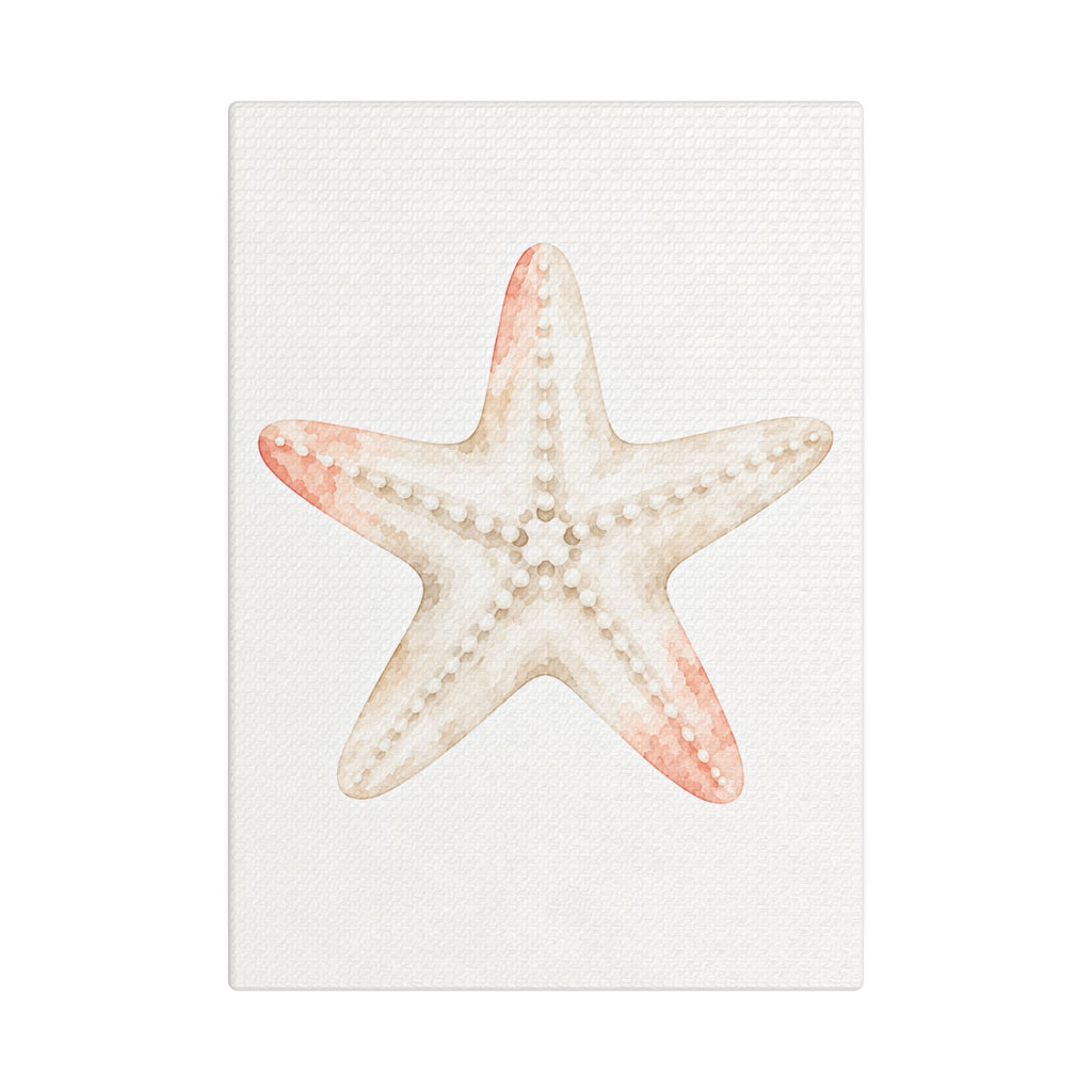 Watercolor Starfish Satin Canvas