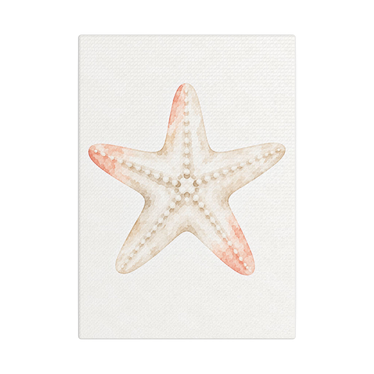 Watercolor Starfish Satin Canvas