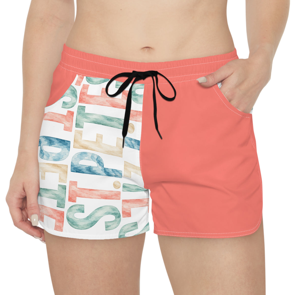 Watercolor 'ST PETE' Women's Board Shorts — Beachwear