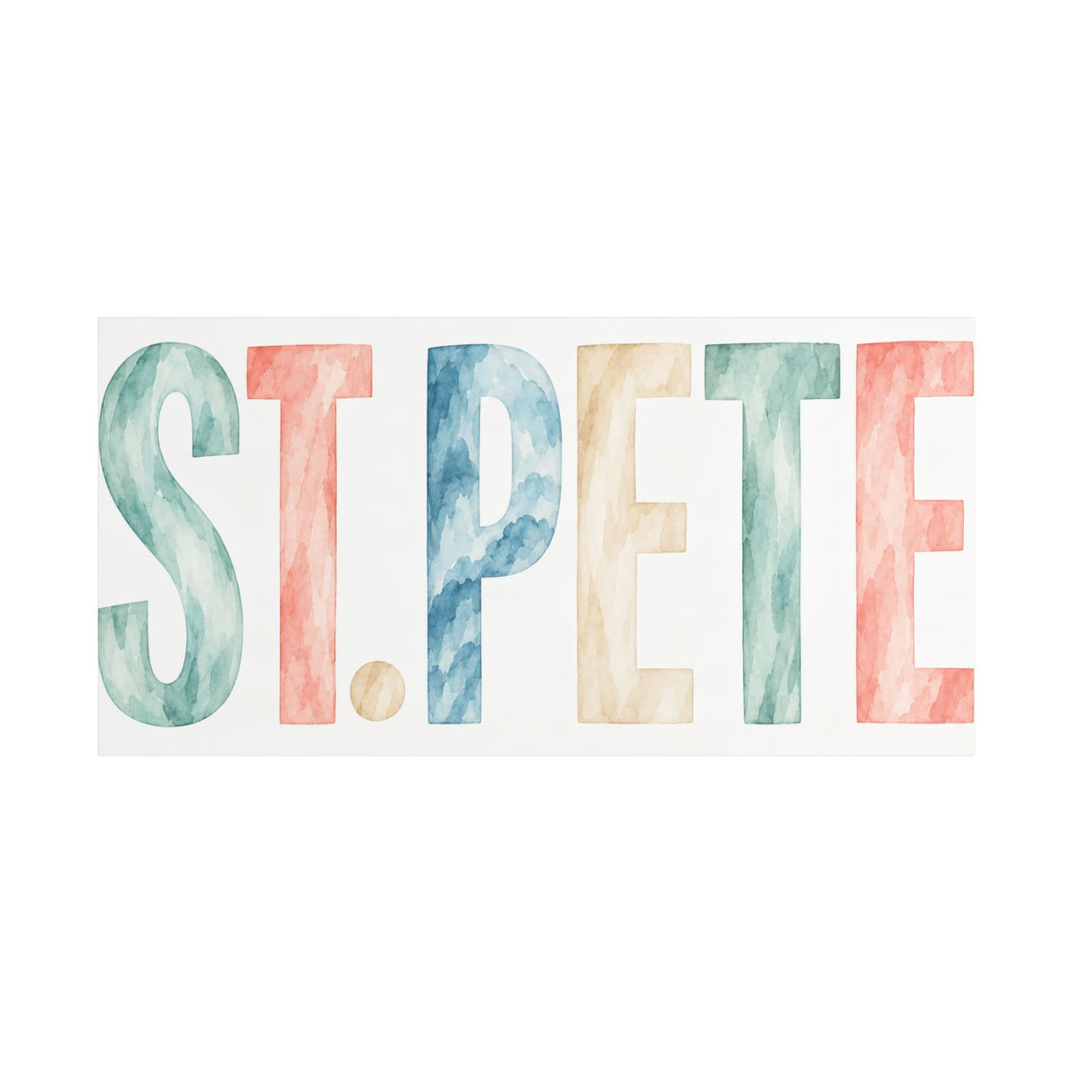St. Pete Watercolor Canvas Print — Satin Stretched Wall Art