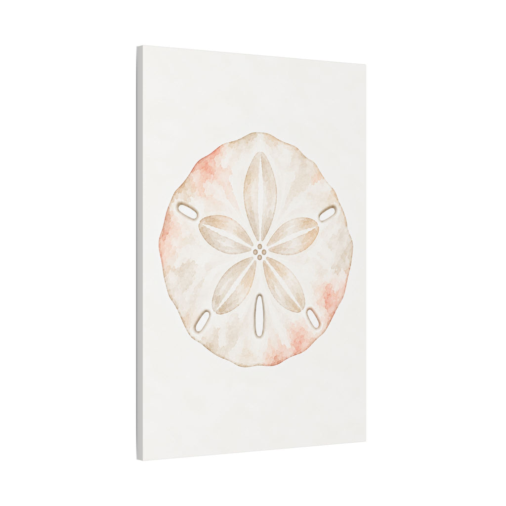 Watercolor Sand Dollar Satin Canvas