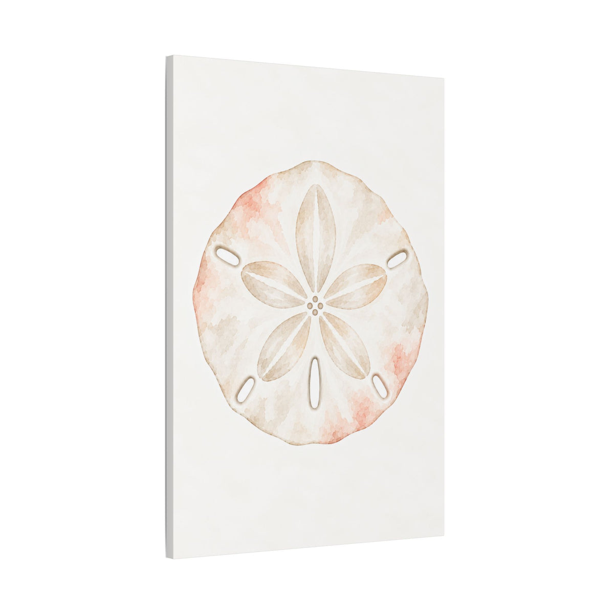 Watercolor Sand Dollar Satin Canvas