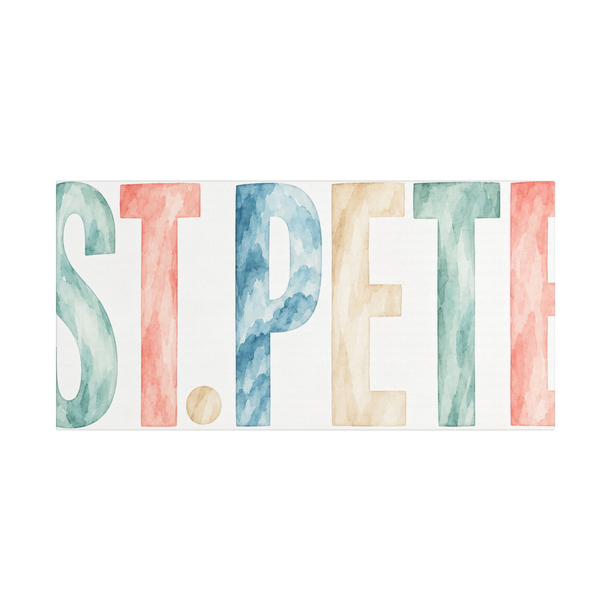 St. Pete Watercolor Canvas Print — Satin Stretched Wall Art