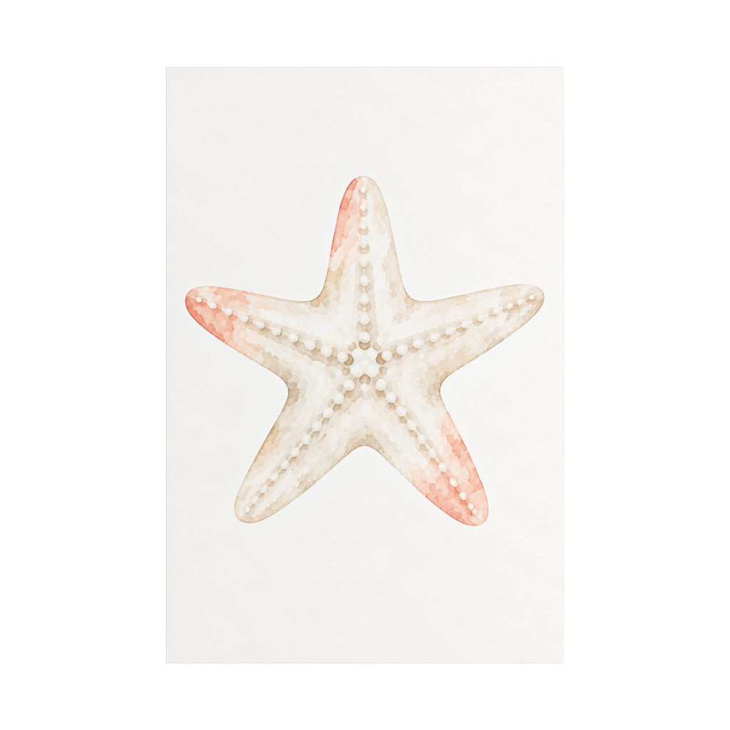 Watercolor Starfish Satin Canvas