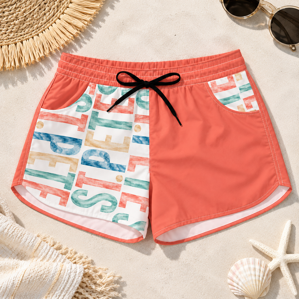 Watercolor 'ST PETE' Women's Board Shorts — Beachwear