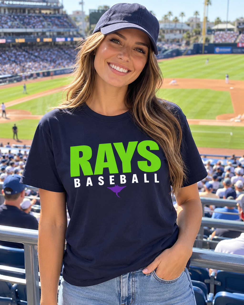 Rays Baseball Unisex Tee — Bold Neon Green