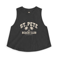 St. Pete Beach Club Women's Crop Tank Top — Retro Palm Florida Vacation Tee