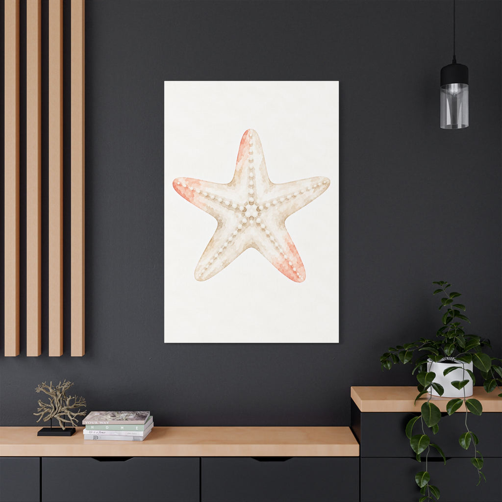 Watercolor Starfish Satin Canvas