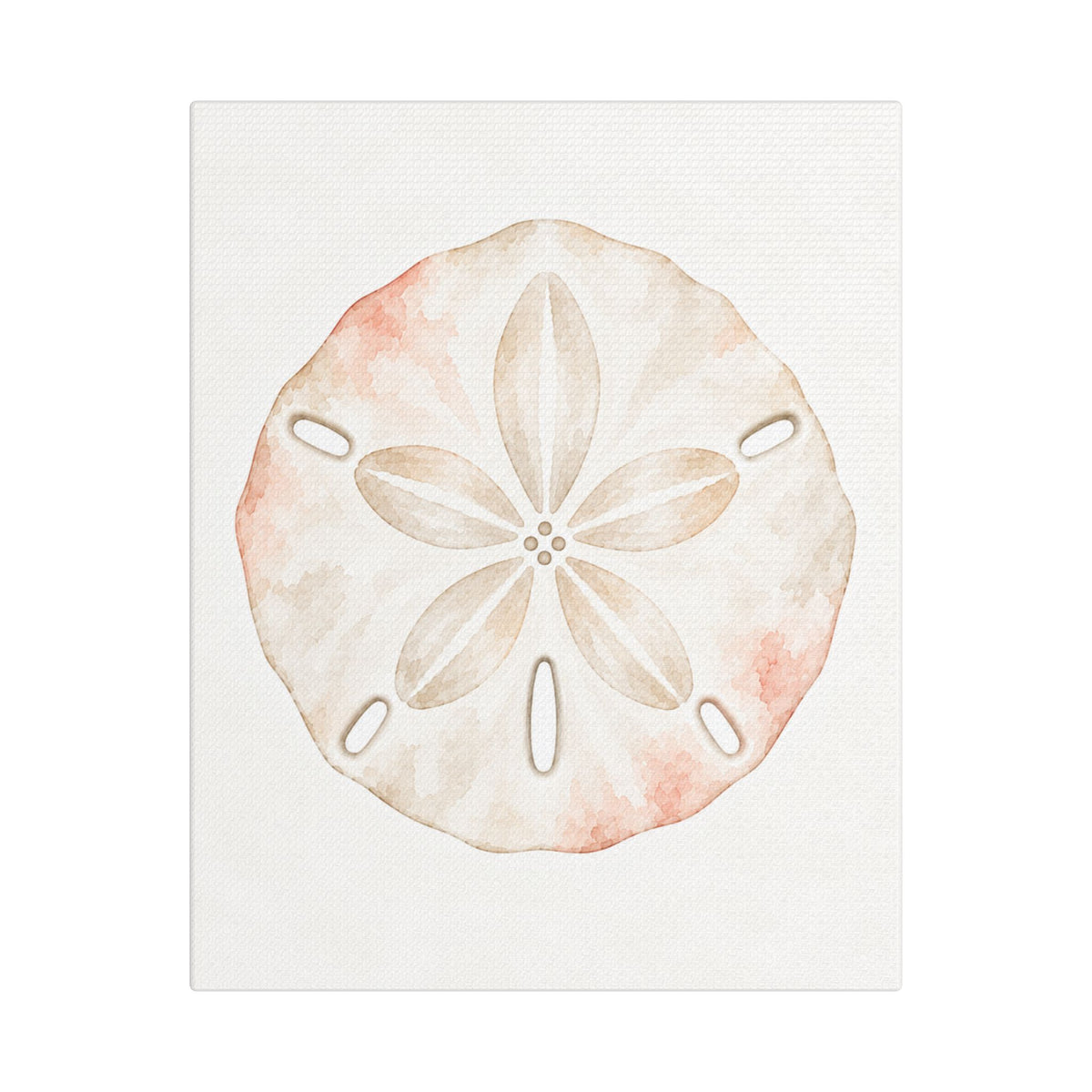 Watercolor Sand Dollar Satin Canvas