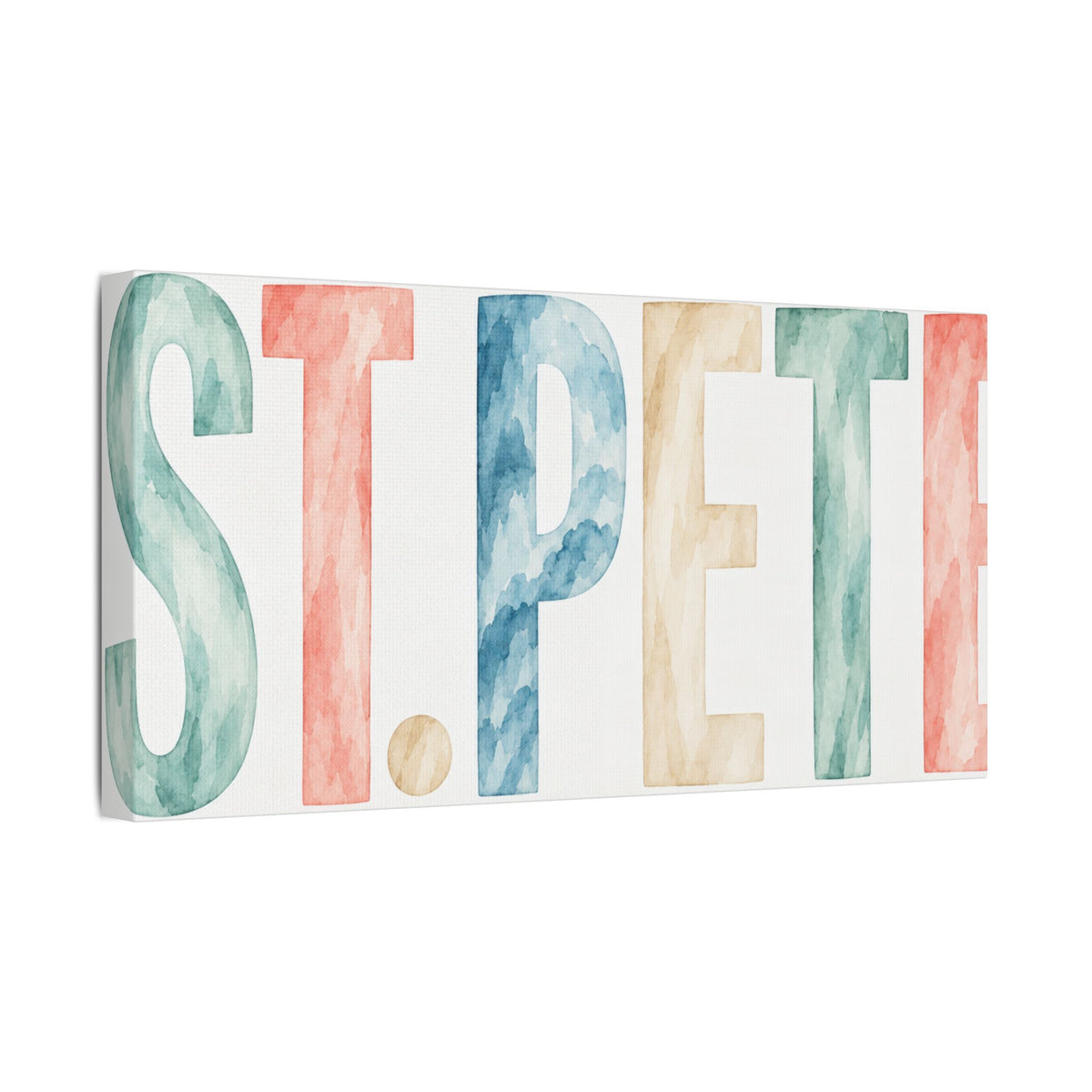 St. Pete Watercolor Canvas Print — Satin Stretched Wall Art