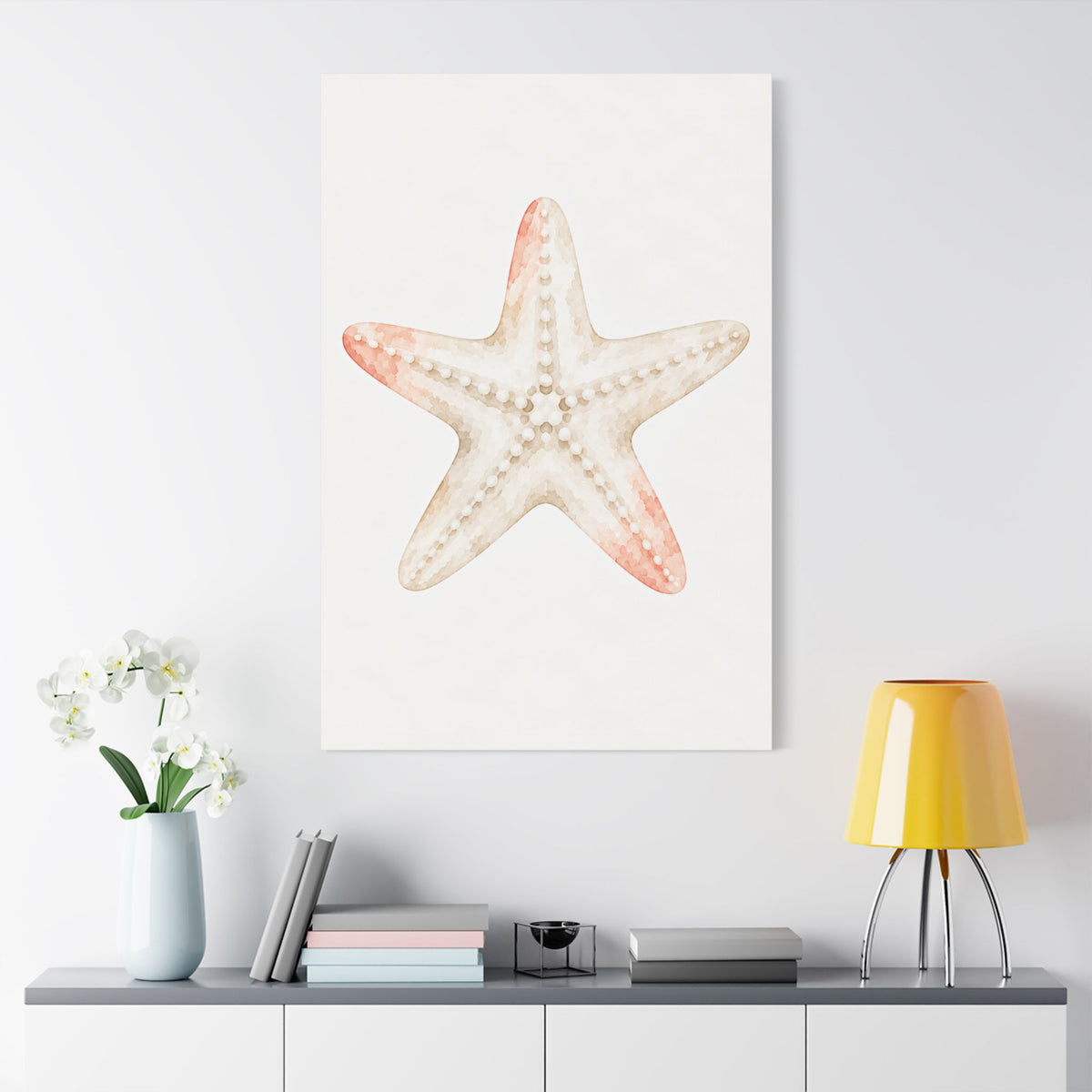Watercolor Starfish Satin Canvas