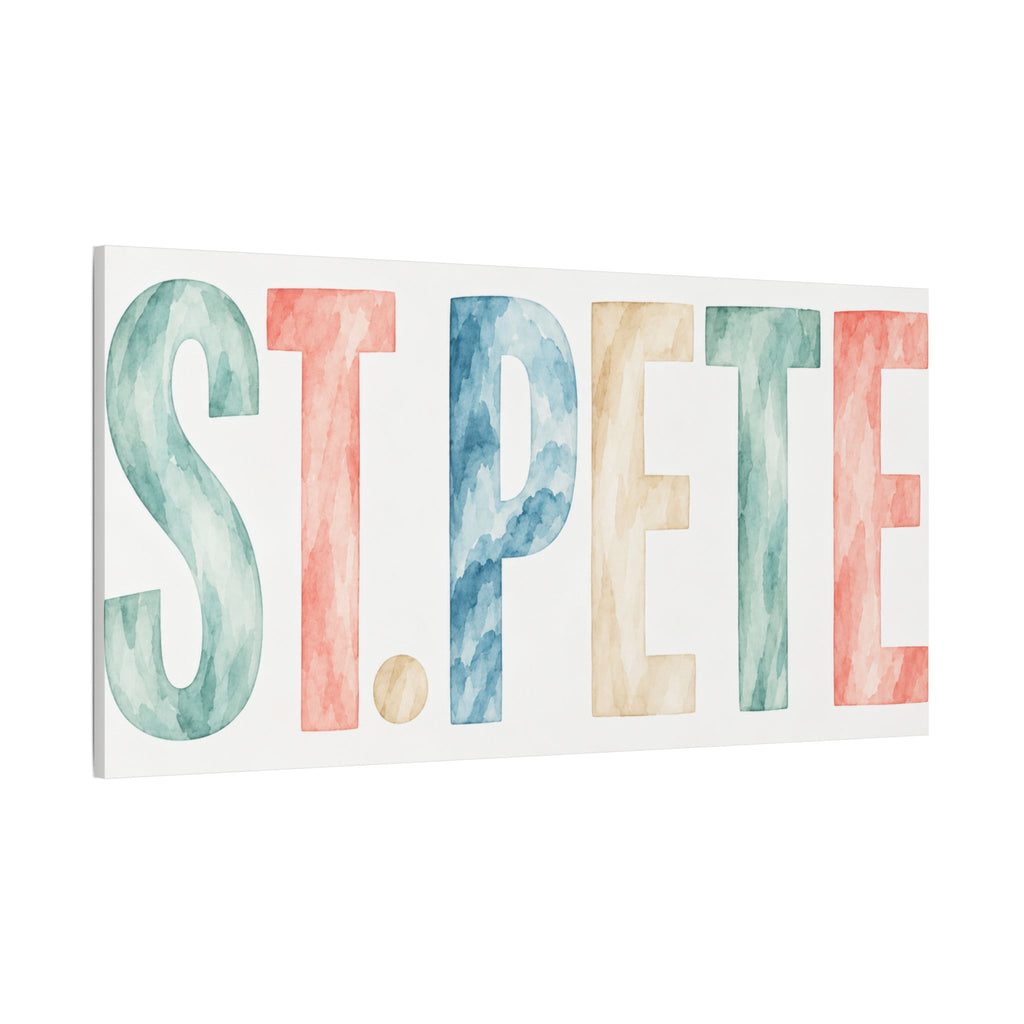 St. Pete Watercolor Canvas Print — Satin Stretched Wall Art