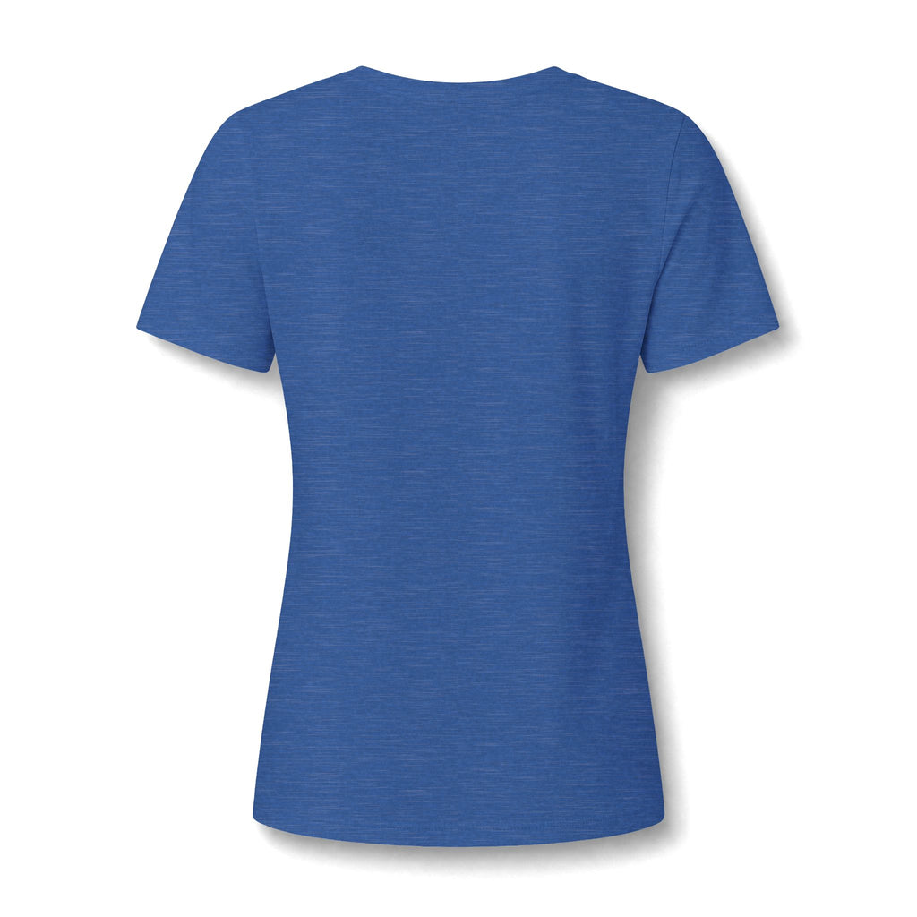 "Meet Me at the Trop" - Tropical Script Baseball V-Neck Tee
